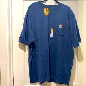 Carhartt mens blue heather short sleeve shirt. New with tags